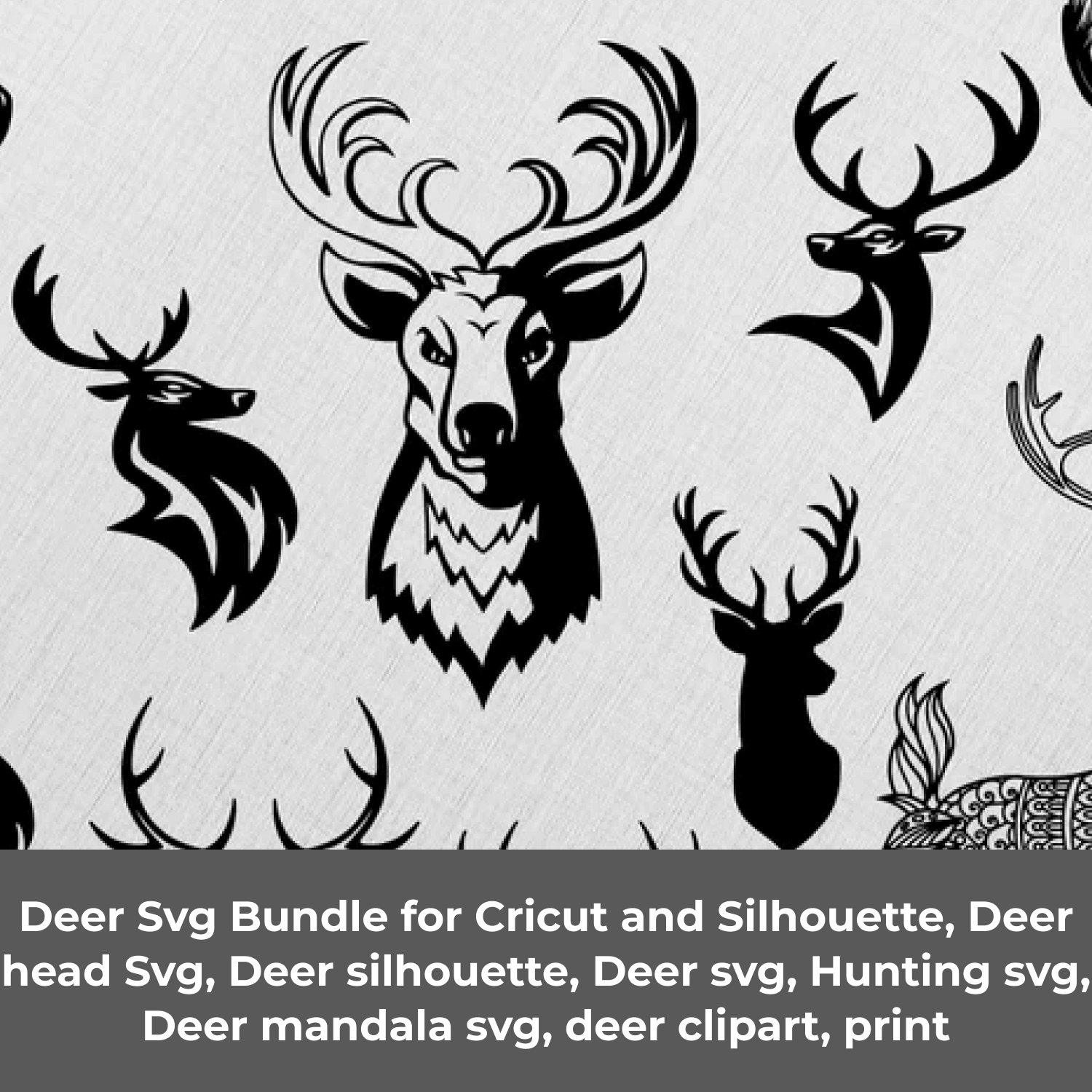 Deer Silhouette in Black Color.