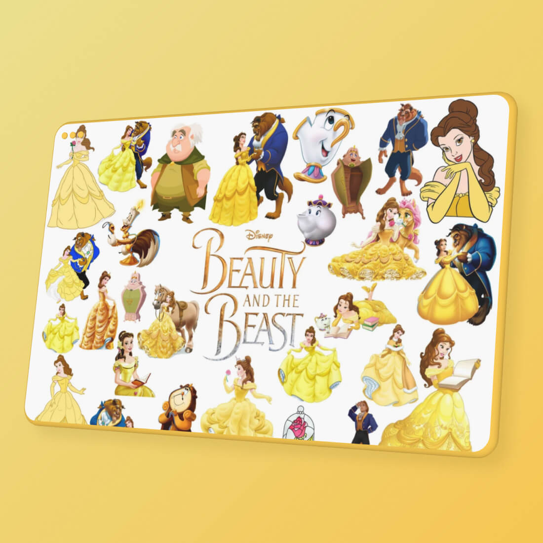 Characters from beauty and the beast clipart.
