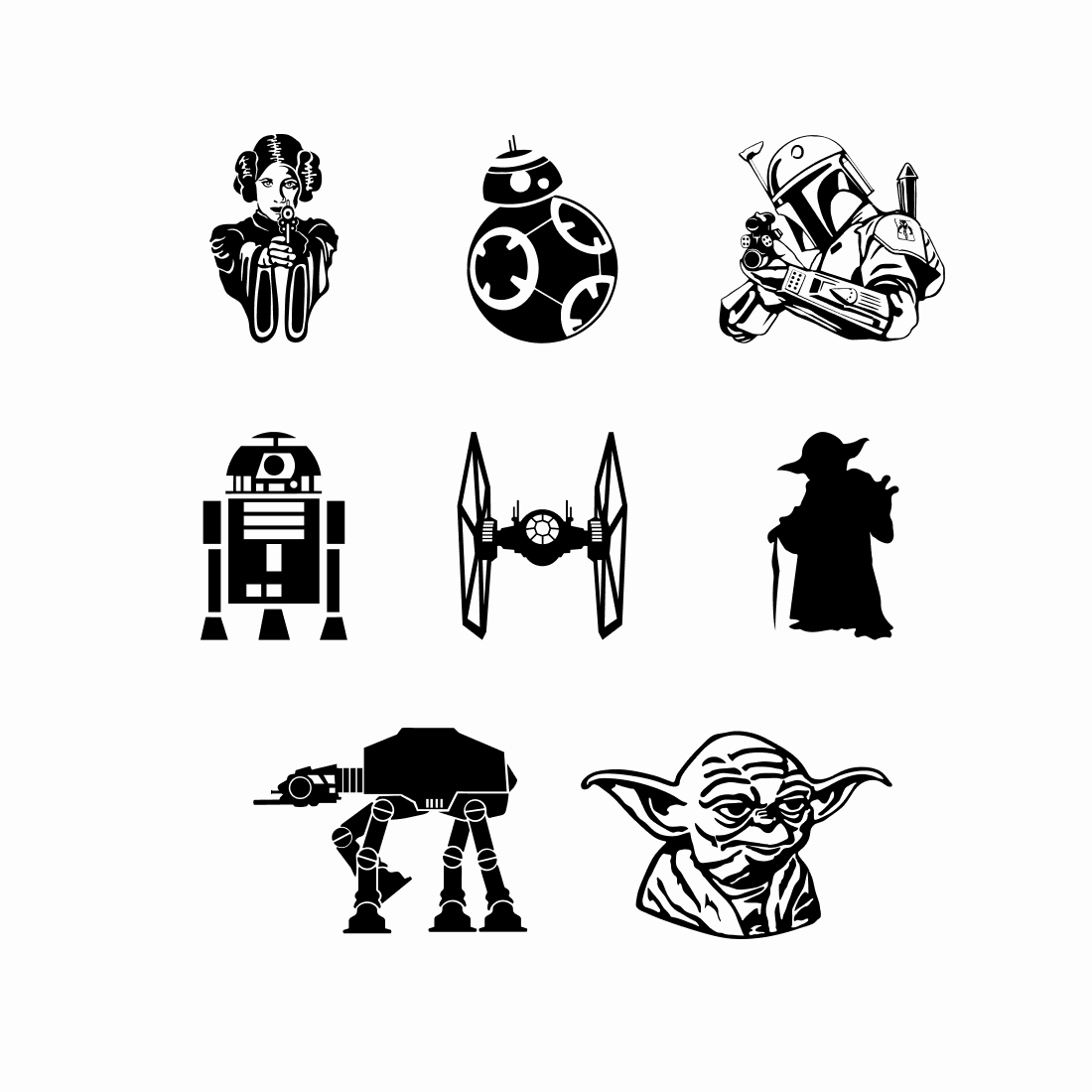 star wars black and white pictures