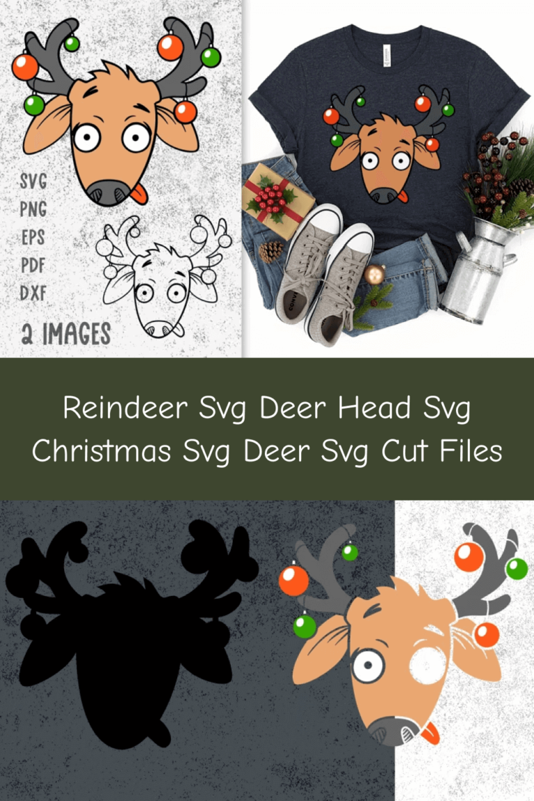Reindeer SVG Deer Head SVG Christmas SVG Deer SVG Cut Files – MasterBundles