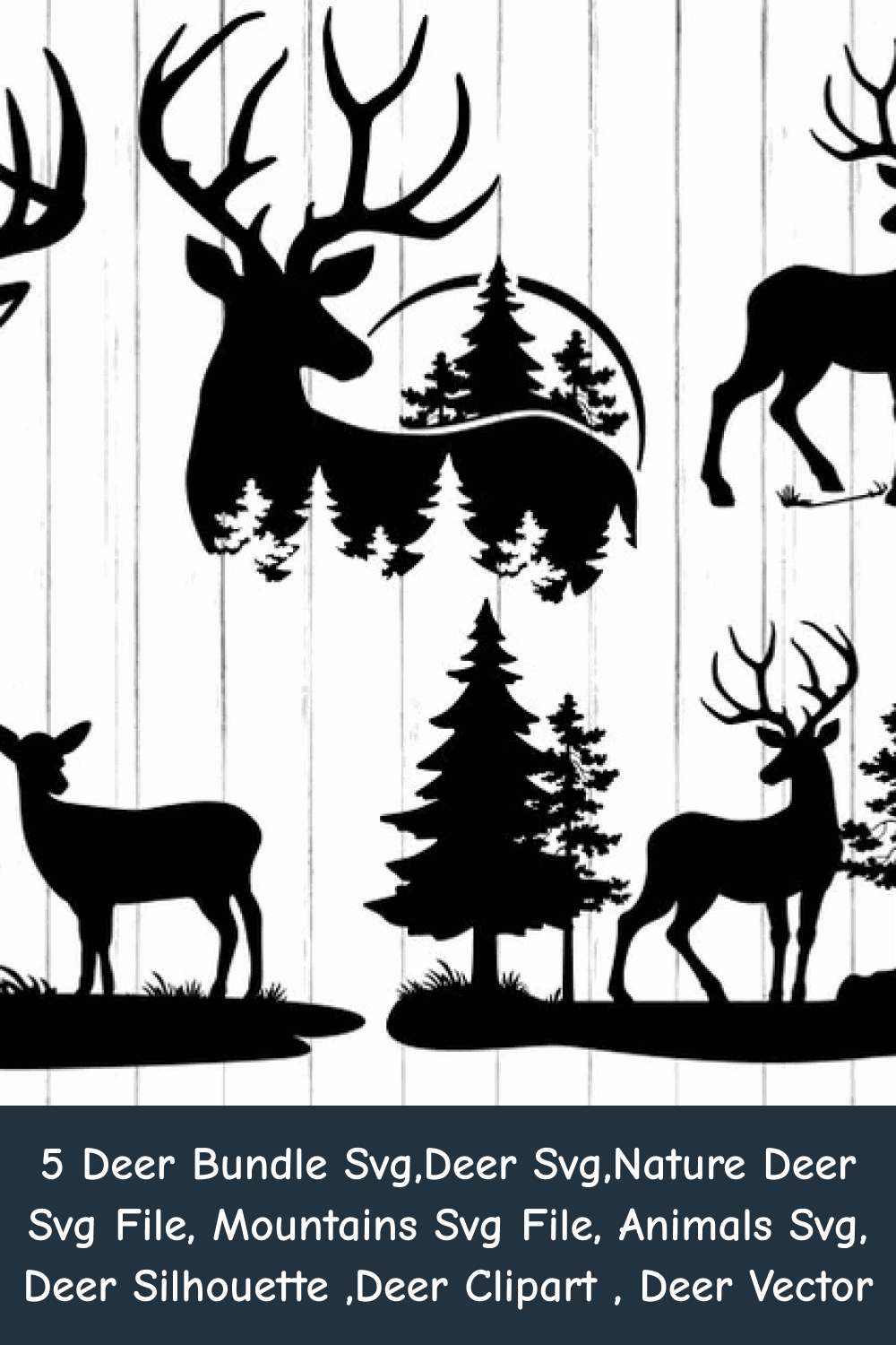 Nature Deer SVG File.