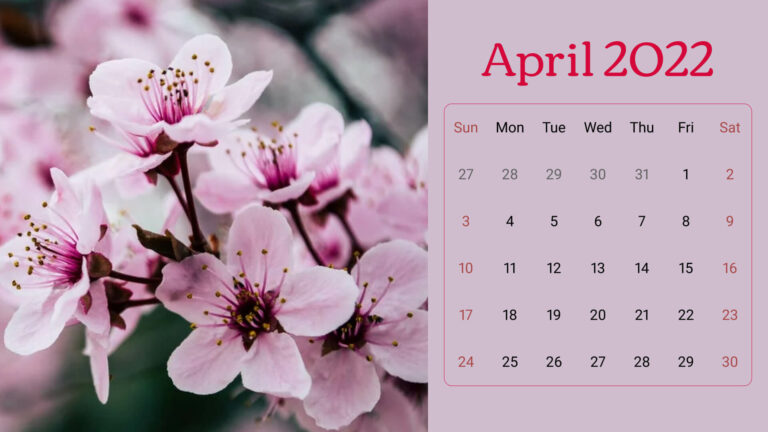 10 Free Printable April Calendars 2022 – MasterBundles