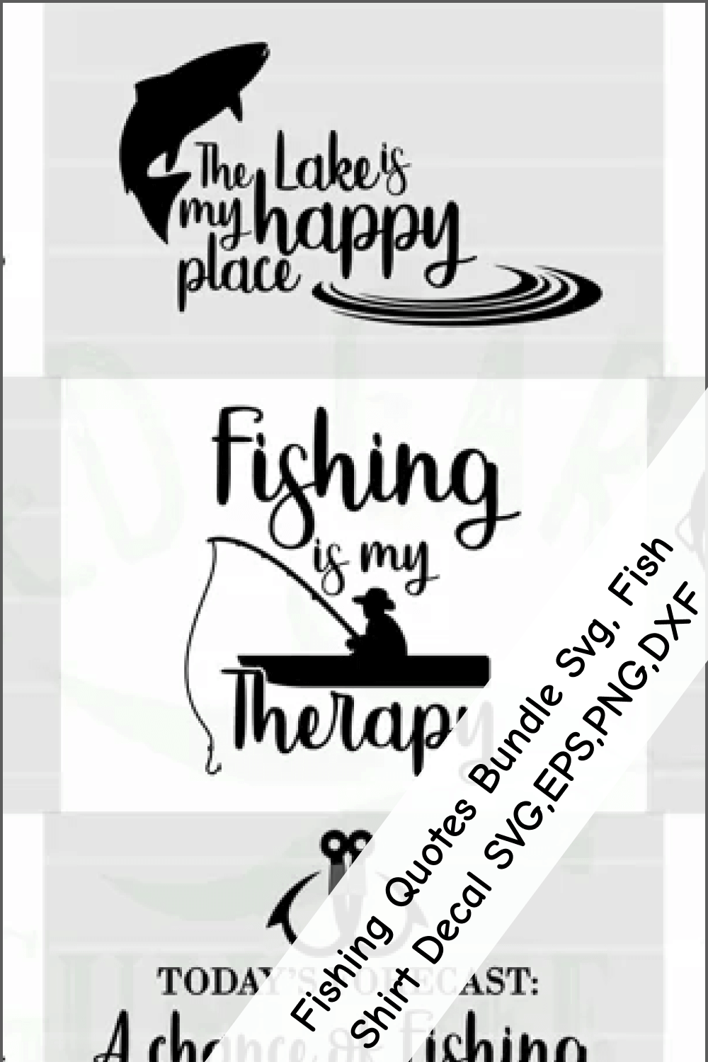 Fish Shirt Decal SVG, EPS, PNG, DXF.