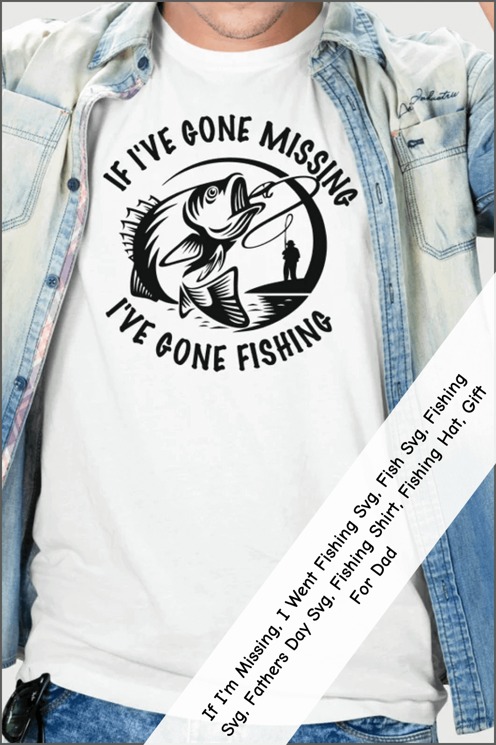 Fishing White T-shirt.