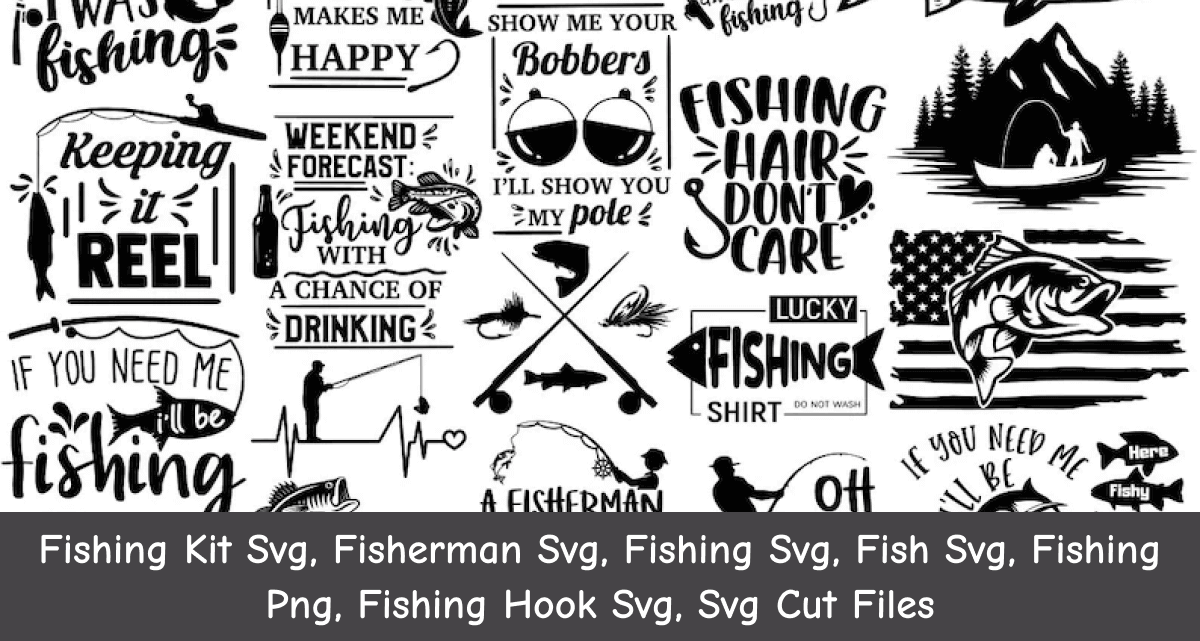 Fishing Kit SVG. 