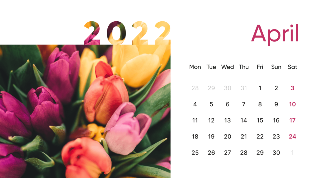 Free Printable April Calendars 2022 – MasterBundles