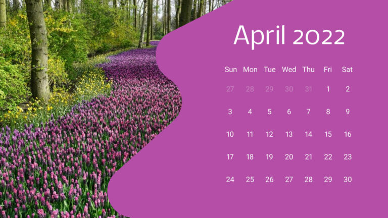 10 Free Printable April Calendars 2022 – MasterBundles