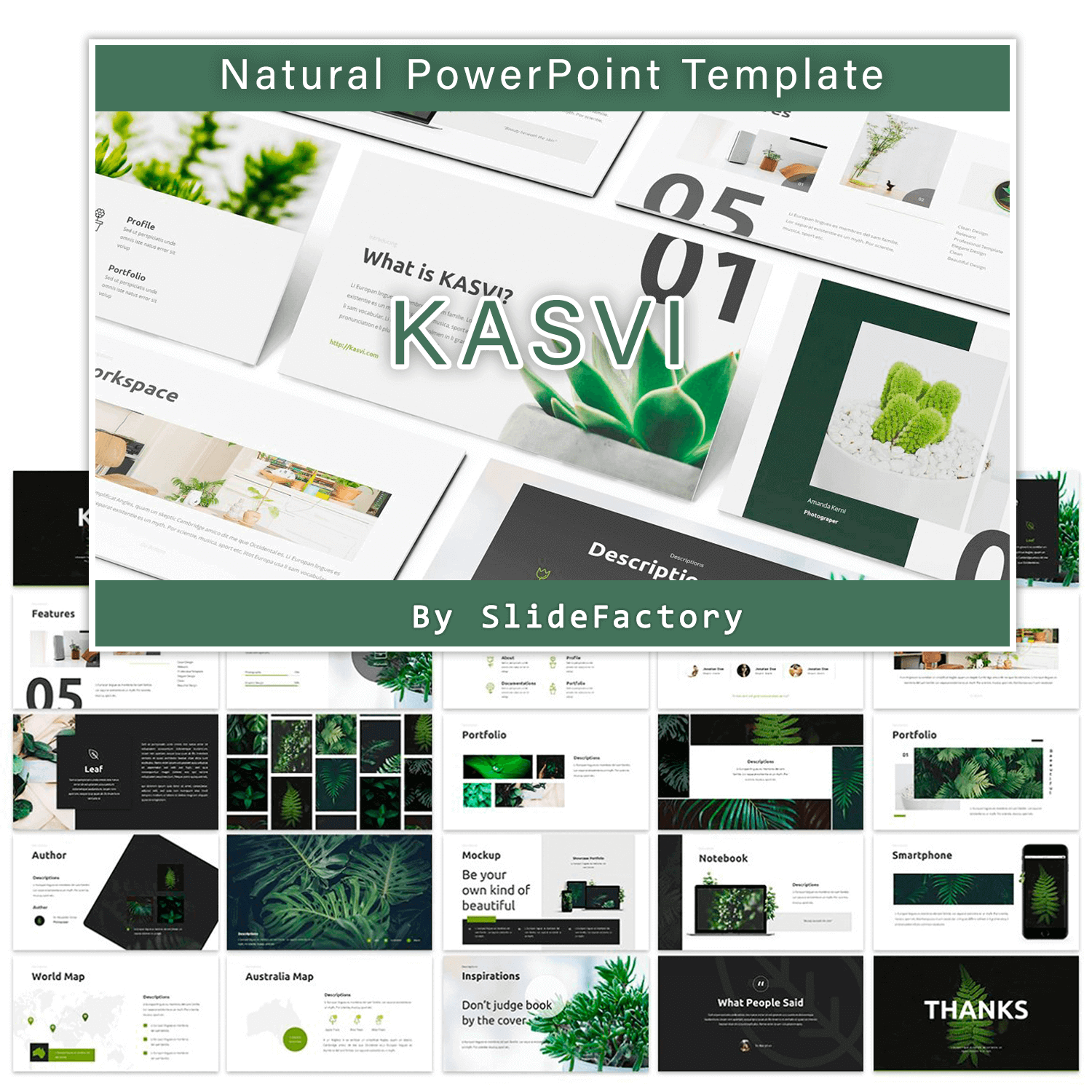 Natural PowerPoint Template Kasvi.