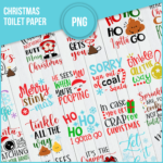 Christmas Toilet Paper Bundle, PNG.