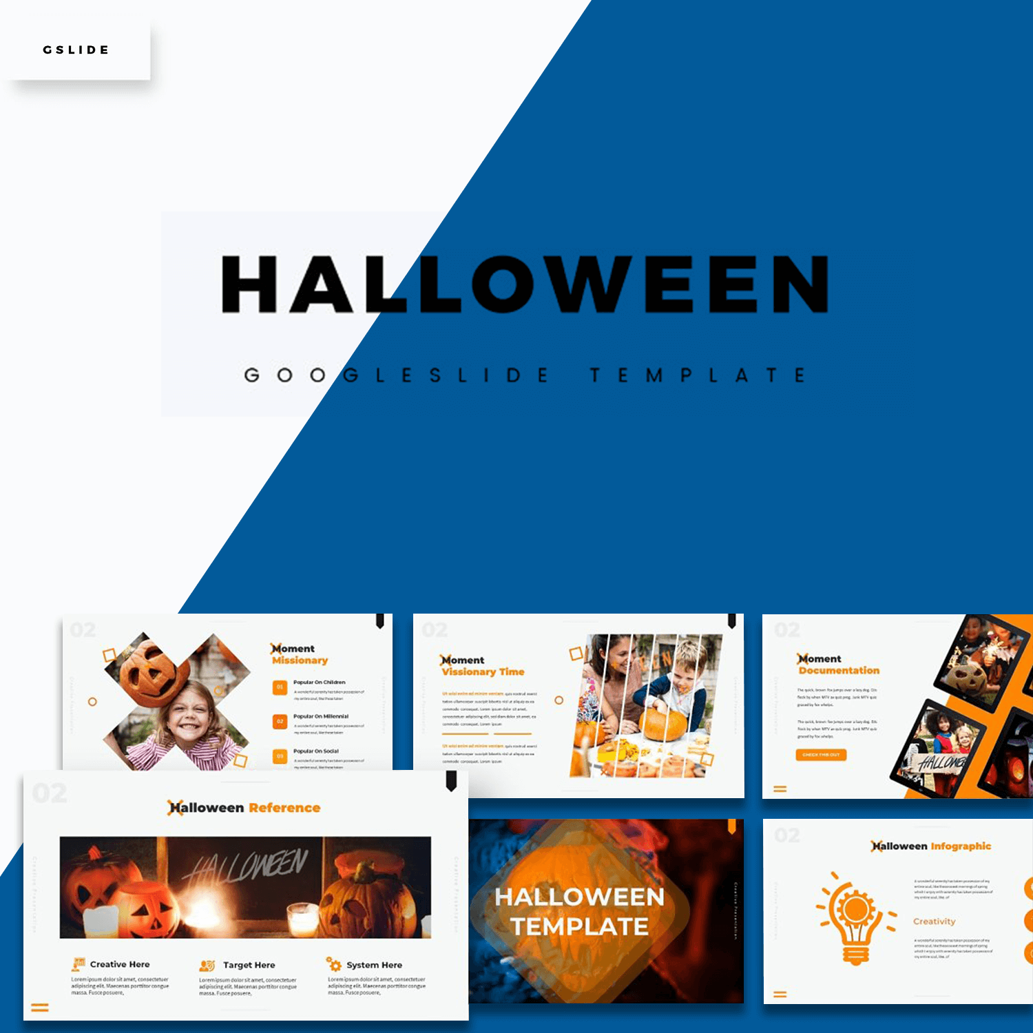 Hallowen google slides template.