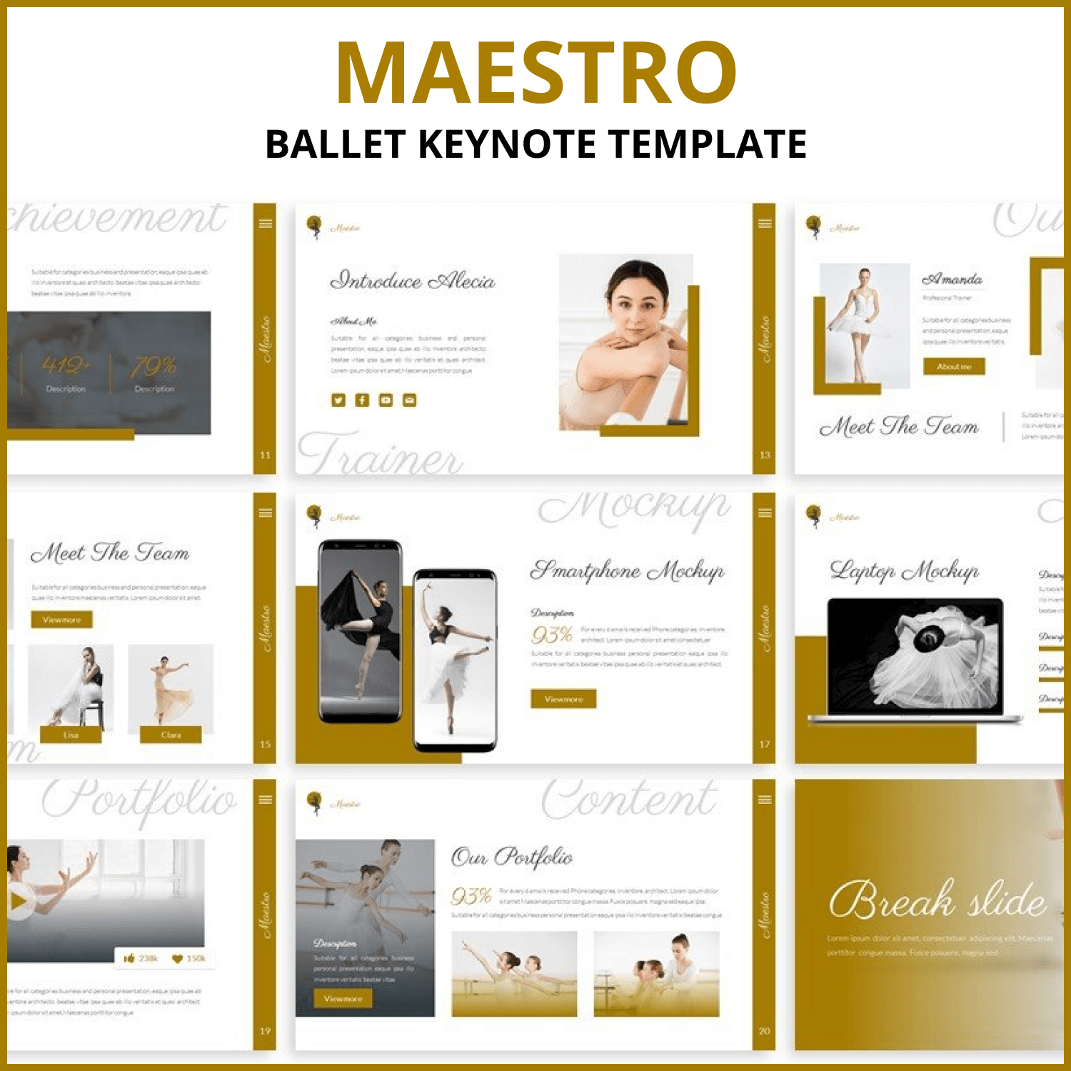 Maestro ballet keynote template.