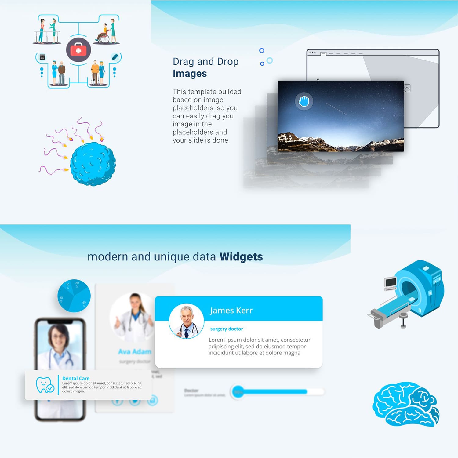Medical Presentation Template - Widgets Preview.