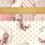 1nursery bear seamless patterns for amazing and cute things.