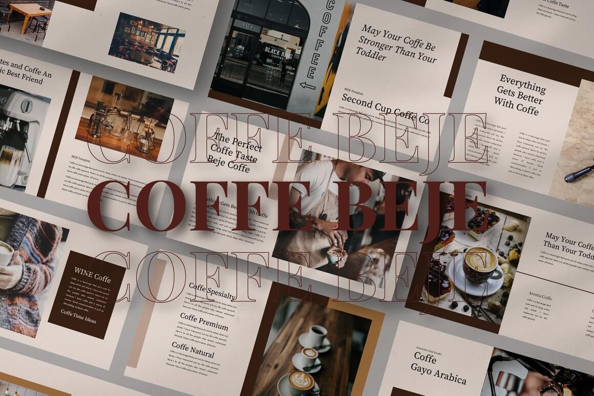 Coffee theme in stylish appearance presents.