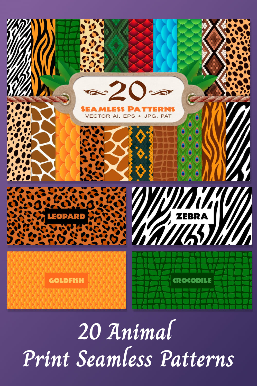 20 Animal Print Seamless Patterns 04.