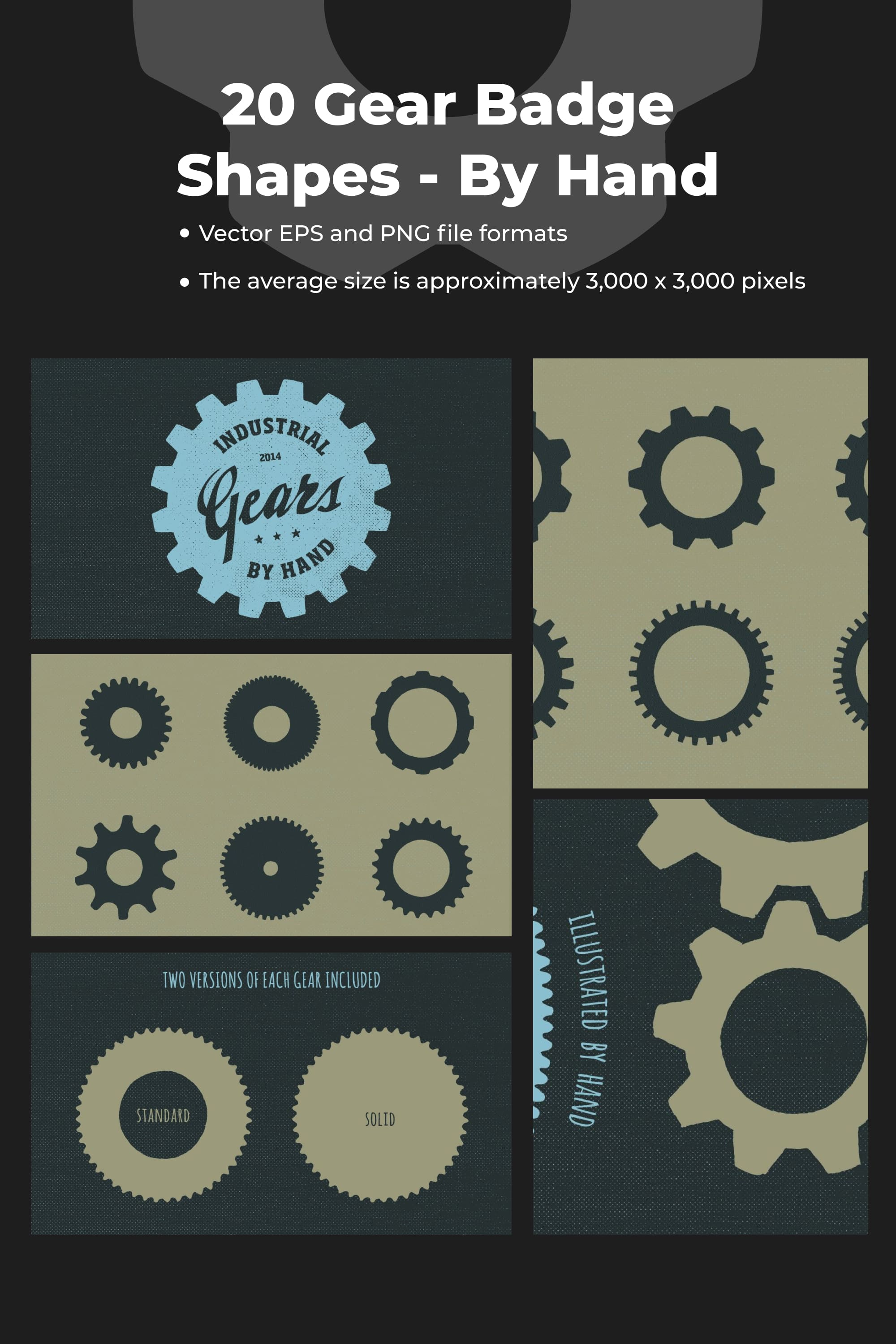 20 gear badge shapes by hand pinterest.