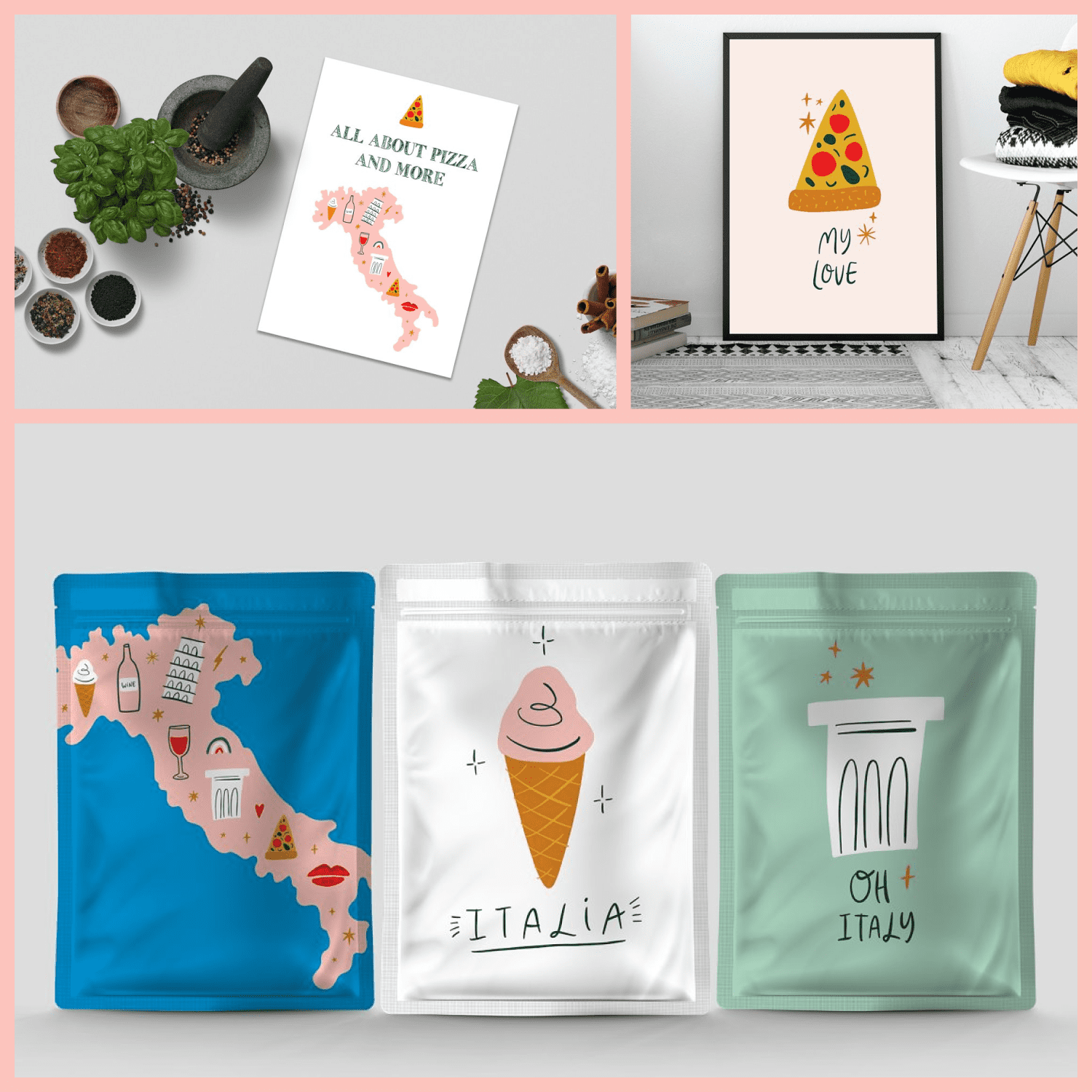 2Italy Travel Vector Clipart Bundle.