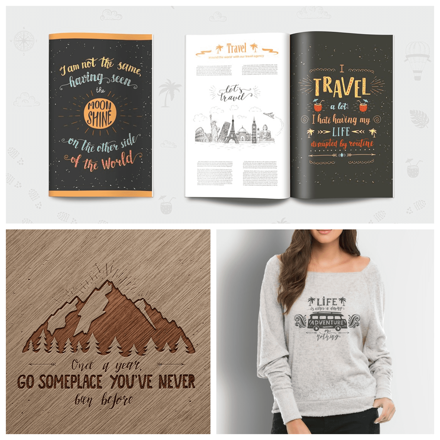 2Travel Hand Drawn Lettering.