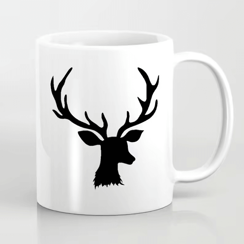 Image Deer on the Cup.