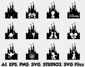 51 Disney Castle Silhouettes SVG – MasterBundles