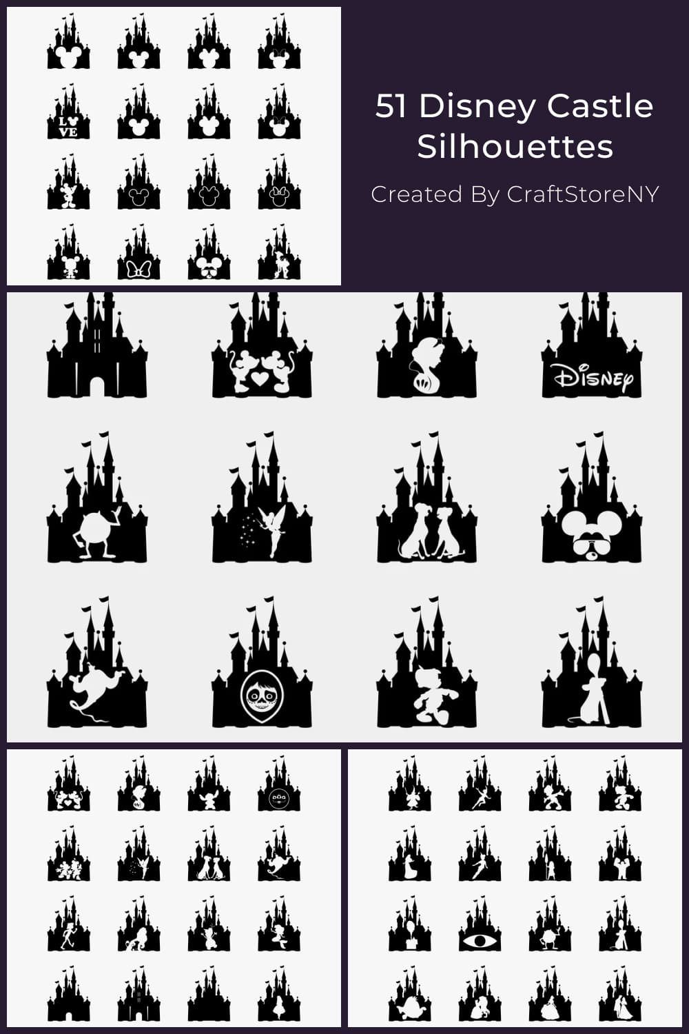 51 Disney Castle Silhouettes SVG Pinterest.