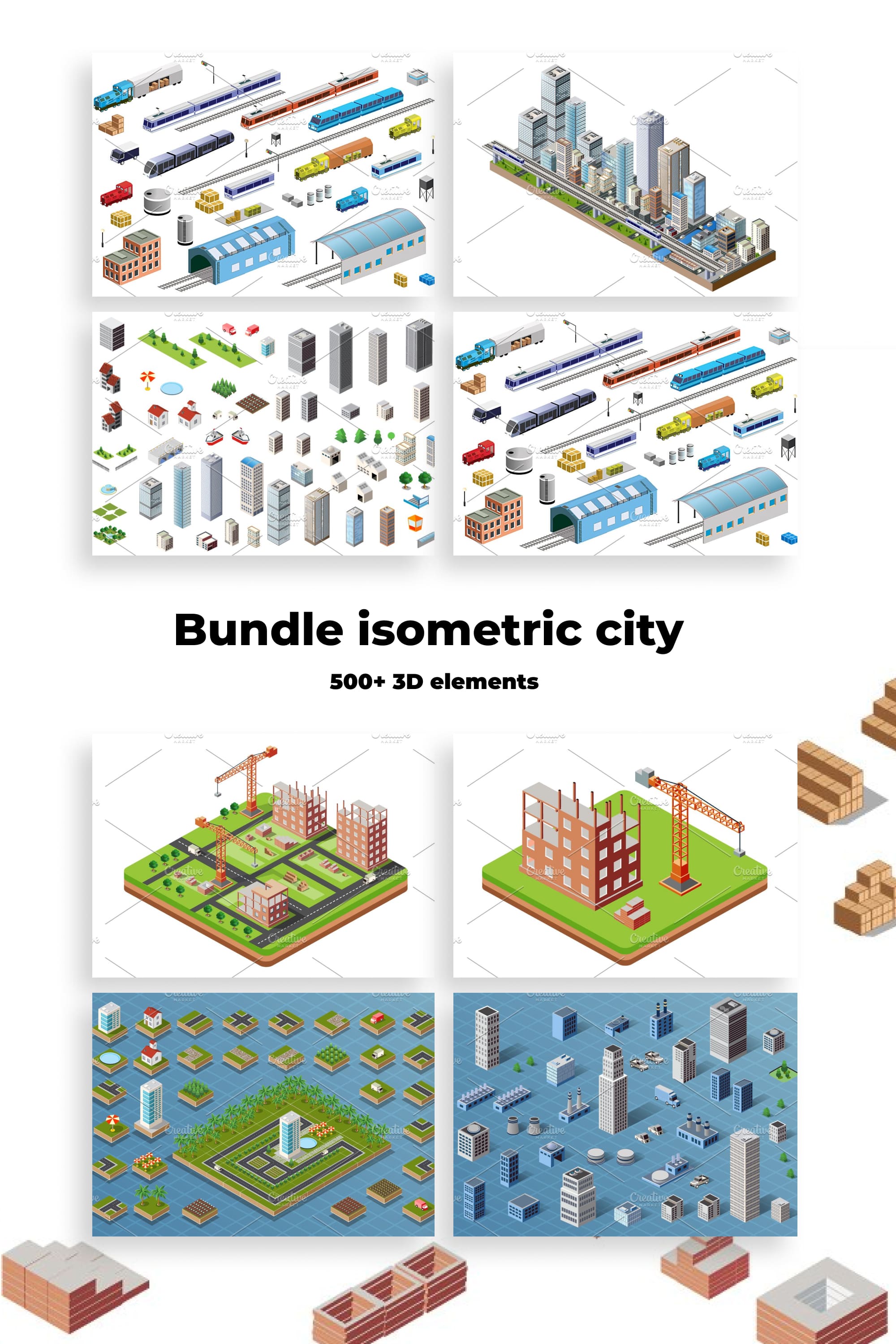 bundle isometric city pinterest.