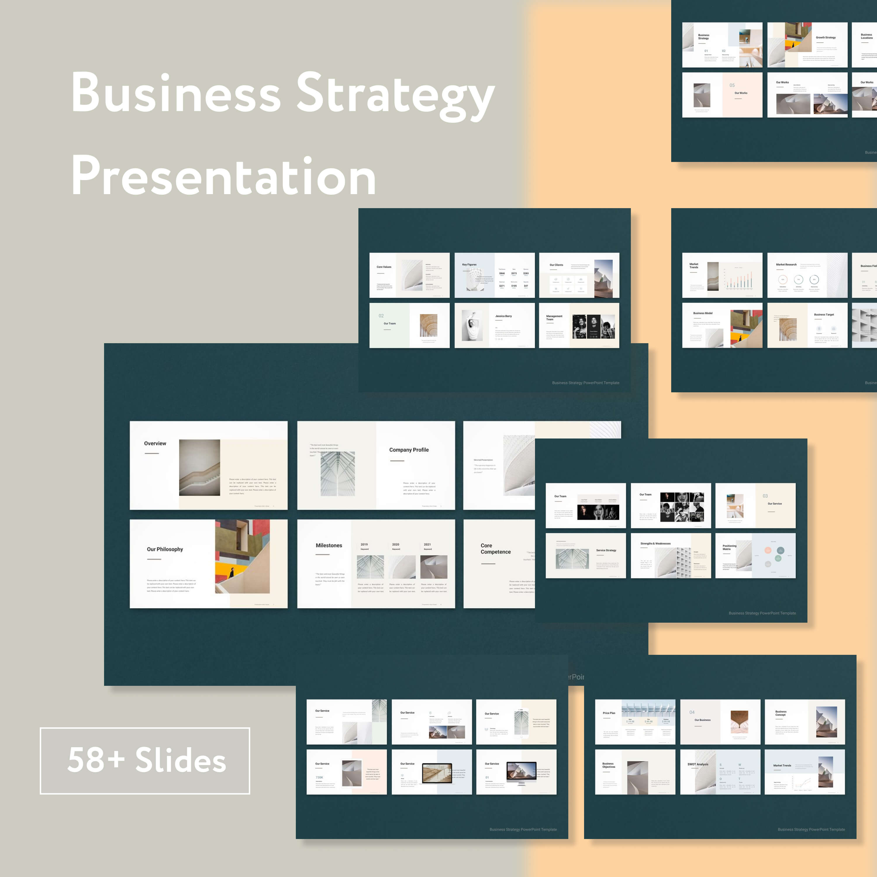 58 Slides of Business Strategy Presentation.