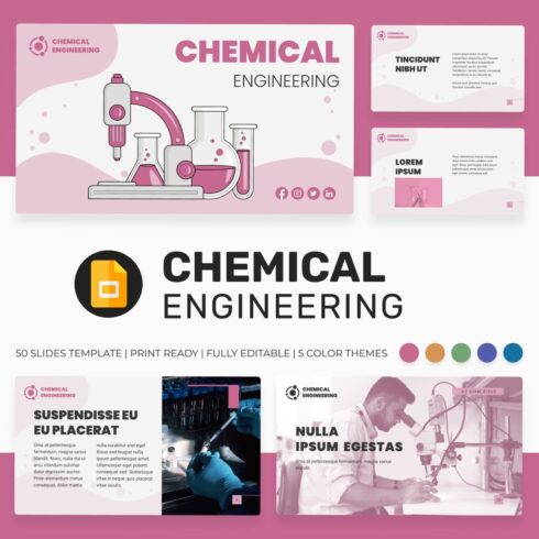 chemical engineering google slides theme cover image.