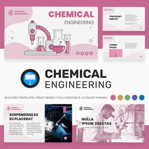 chemical engineering keynote template cover image.