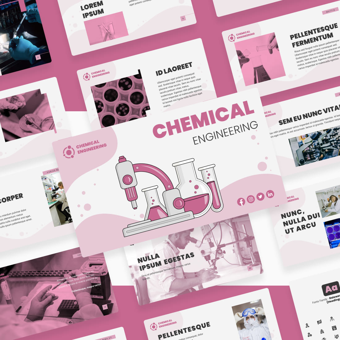 chemical engineering keynote template preview image.