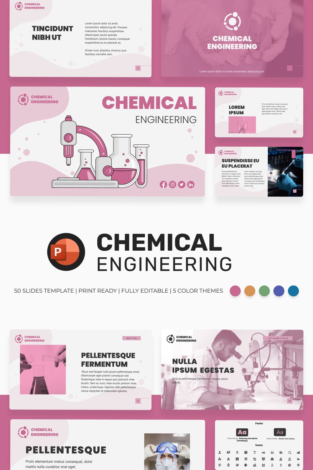 chemical engineering powerpoint template pinterest image.