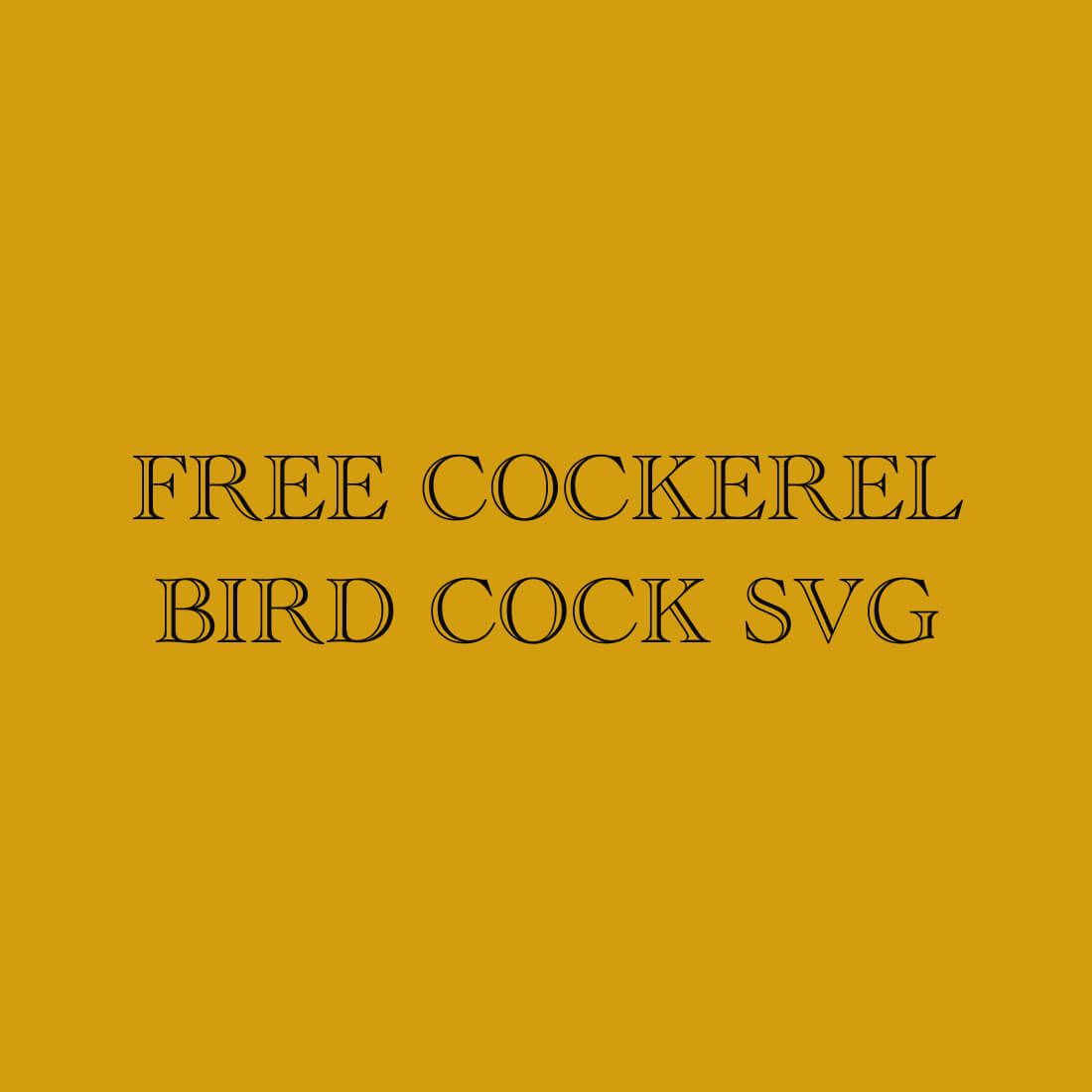 Free Cockerel Bird Cock SVG preview.
