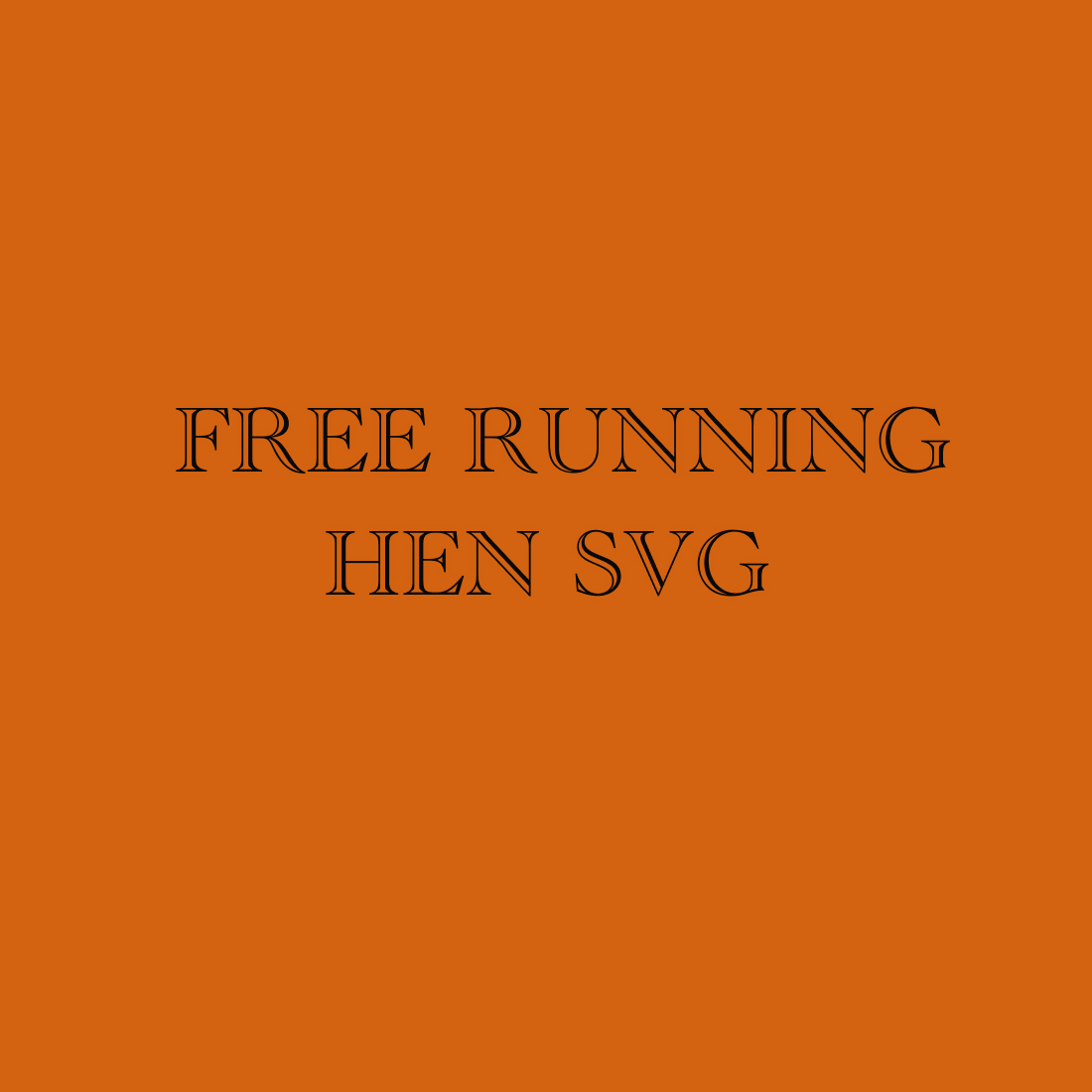 Free Running Hen SVG preview.