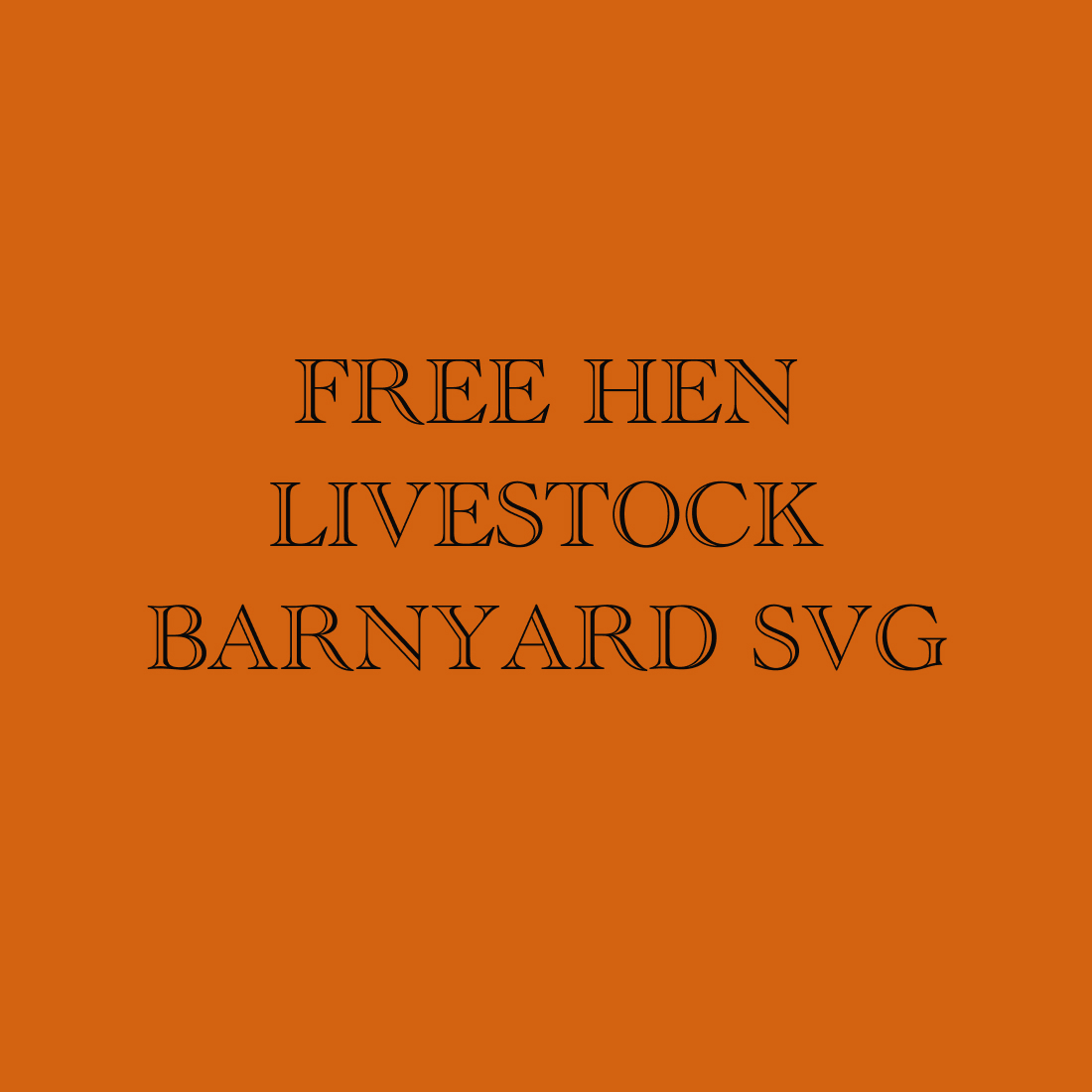 Free Hen Livestock Barnyard SVG