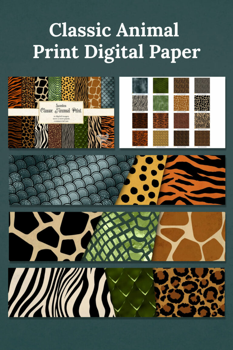 Classic Animal Print Digital Paper | Master Bundles