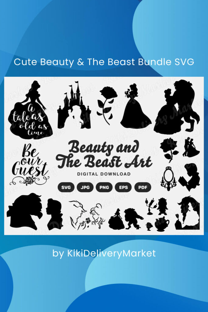 Cute Beauty & The Beast Bundle SVG File, Princess SVG – MasterBundles