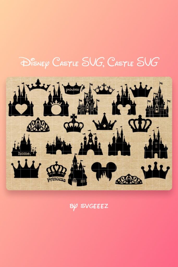 Disney Castle and Crown SVG Pinterest.