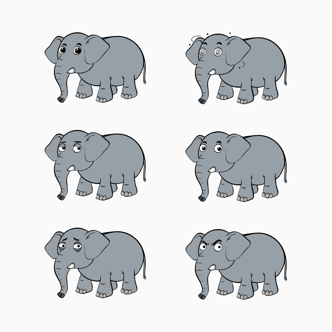 elephant svg files preview image