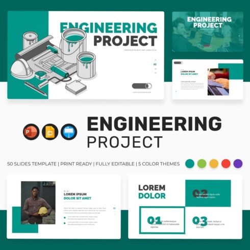 engineering project presentation template cover image