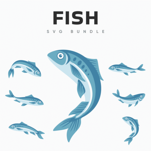 fish svg files bundle cover image.