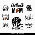 football mom svg bundle cover image.