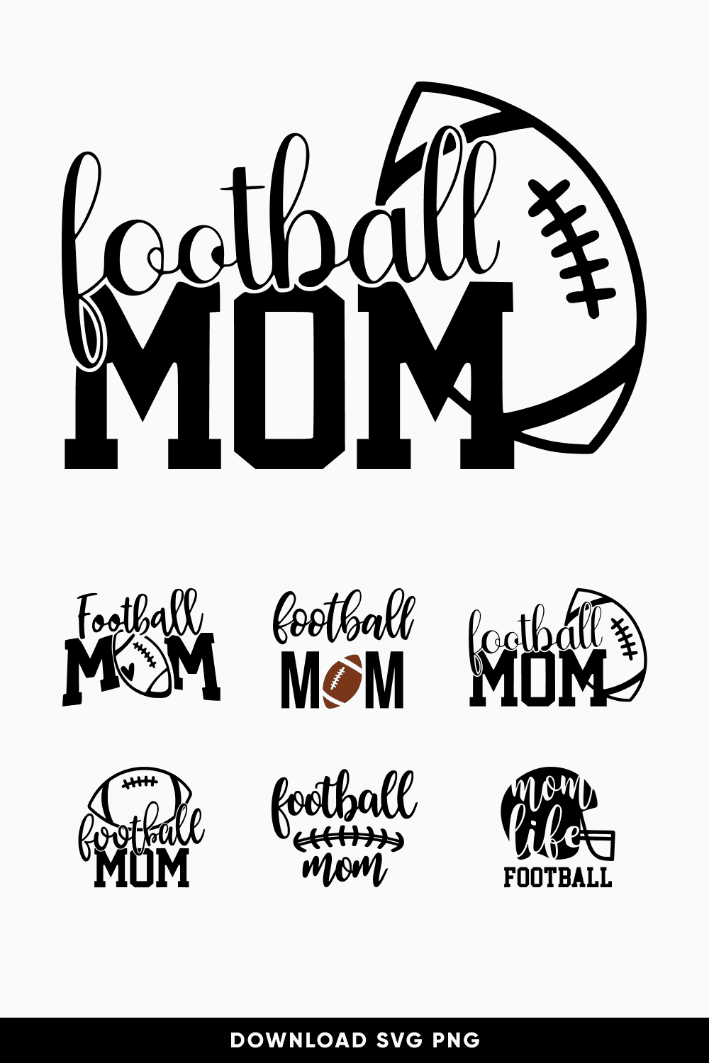 football mom svg bundle pinterest image.