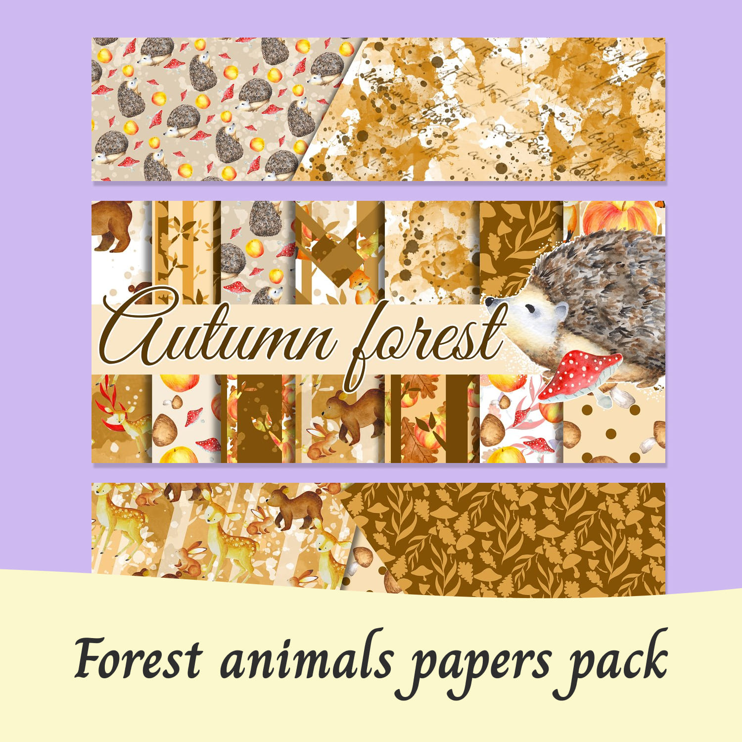 Forest Animals Papers Pack 01.