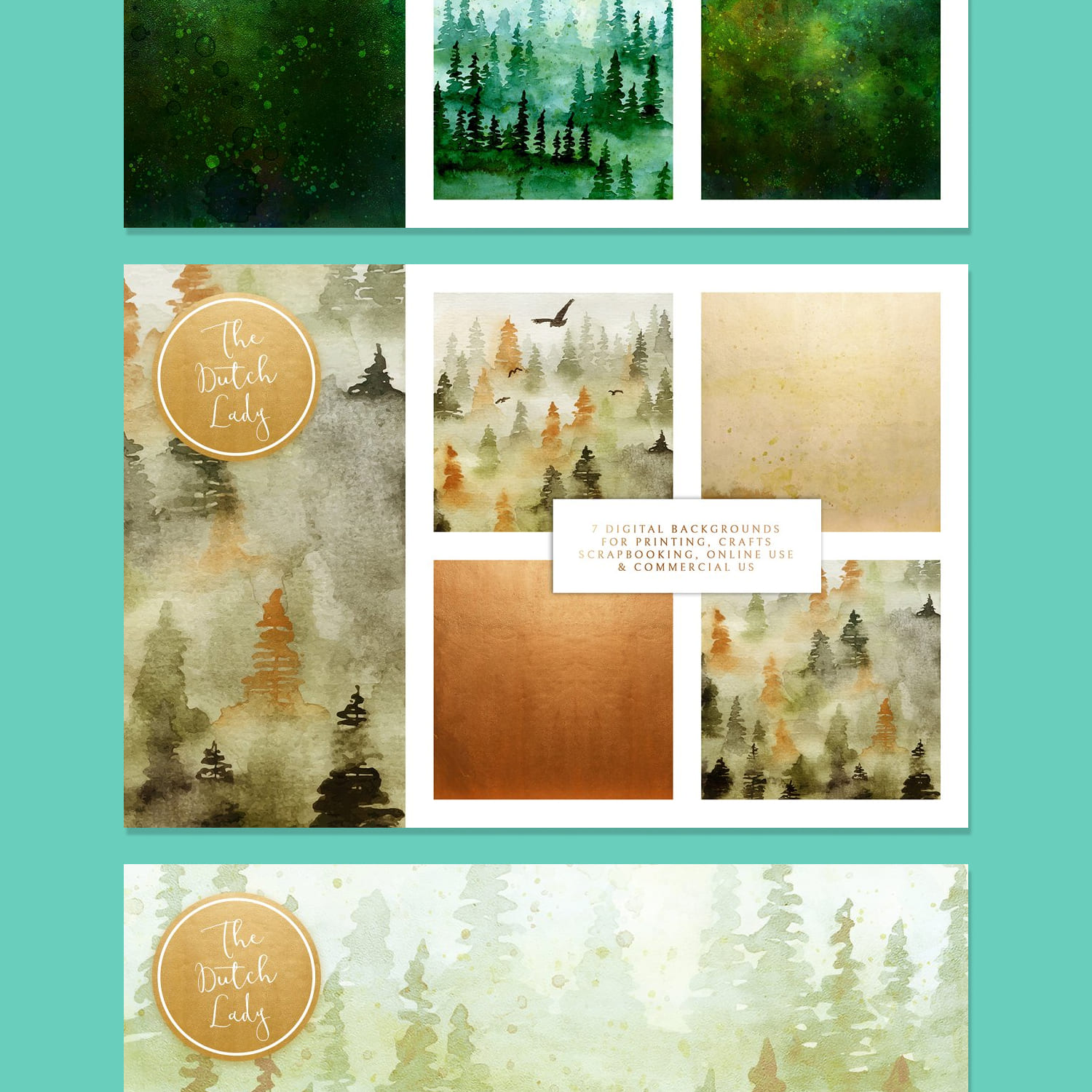Forest Pine Wood Scrapbook Papers 02.