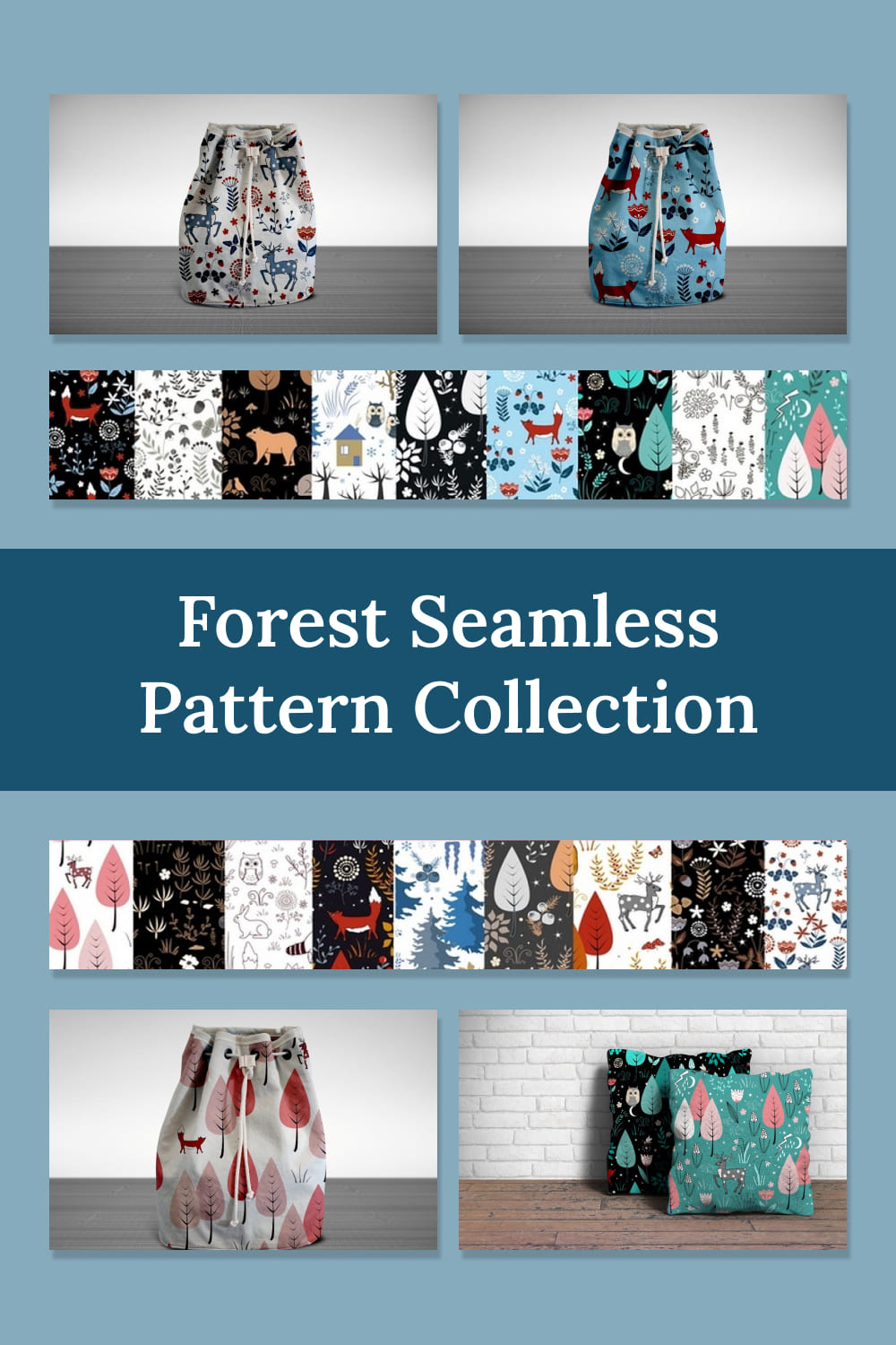 Forest Seamless Pattern Collection 04.