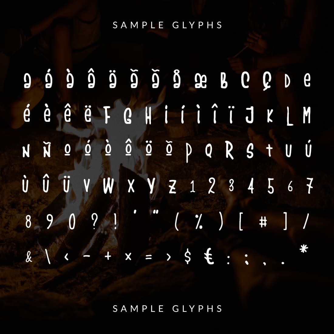 Free mexican font latino heart sample glyphs.