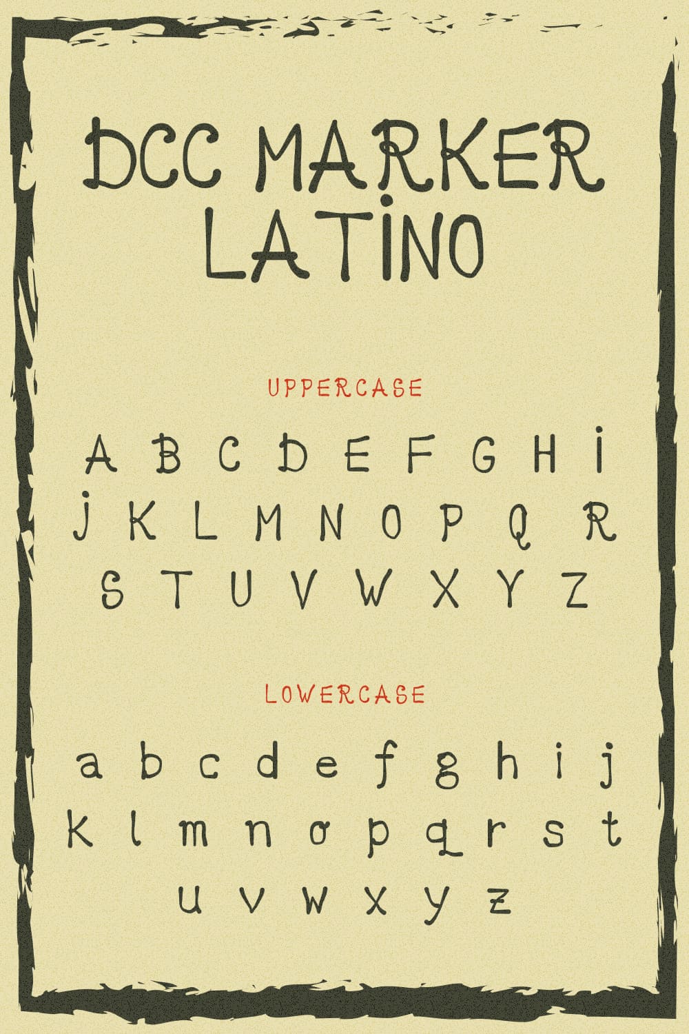Free Mexican Font Marker Latino Pinterest uppercase and lowercase preview.