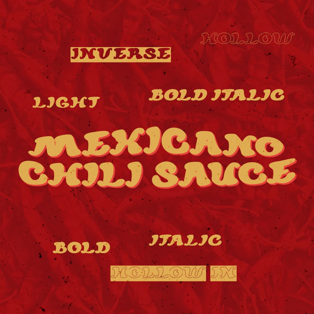 Free Mexican Font Mexicano Chili Sauce main cover.
