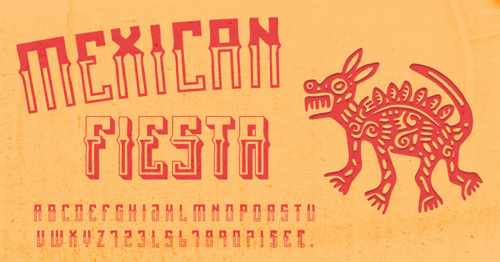 Free Mexican Font: Mexican fiesta Facebook collage image by MasterBundles.