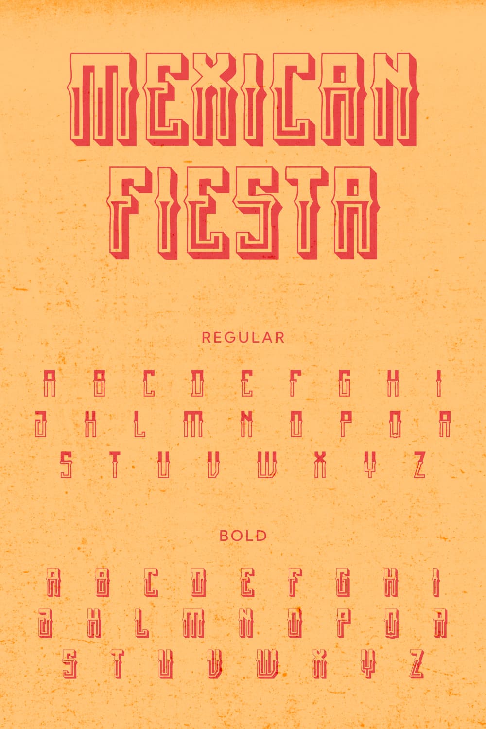 Free Mexican Font: Mexican fiesta Pinterest regular and bold types.